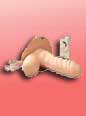 Strap-on vibrating solid extender, 16 cm