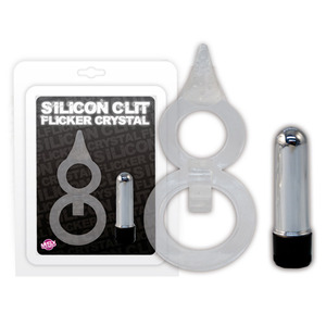 ANELLO FALLICO VIBRANTE SILICON CLIT FLICKER CRYSTAL